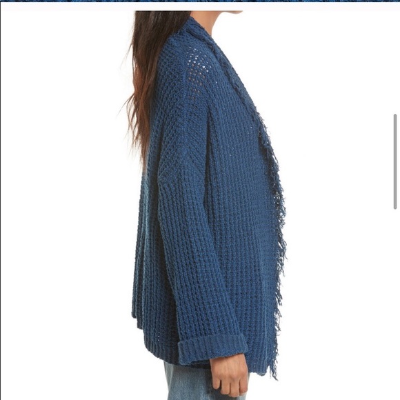 Free People | Asymmetrical Cardigan Sweater | Blue | Small - Picture 6 of 10